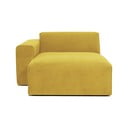 Dzeltens velveta dīvāna stūra modulis Scandic Sting, kreisais stūris