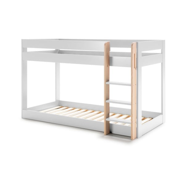 Balta divstāvu bērnu gulta 90x190 cm Angel – Marckeric-image-3