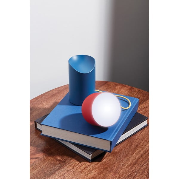 Sarkana/zila LED galda lampa (augstums 14 cm) Orbe – Lexon-image-3