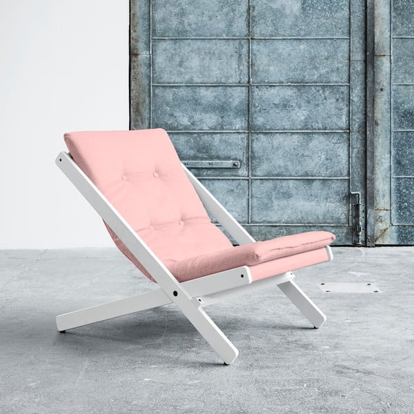Saliekamais krēsls Karup Boogie White/Pink Peonie