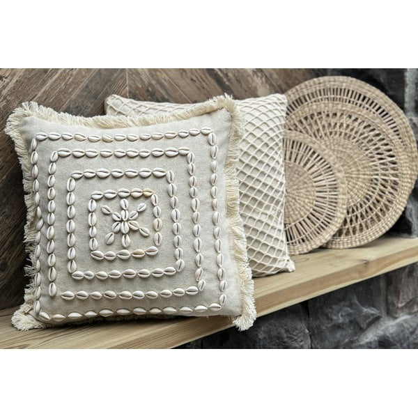 Kokvilnas spilvendrāna 43x43 cm Seashells – Mioli Decor-image-4