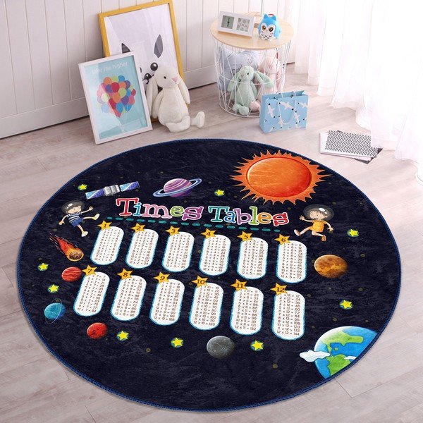 Melns bērnu paklājs ø 80 cm Comfort – Mila Home-image-2