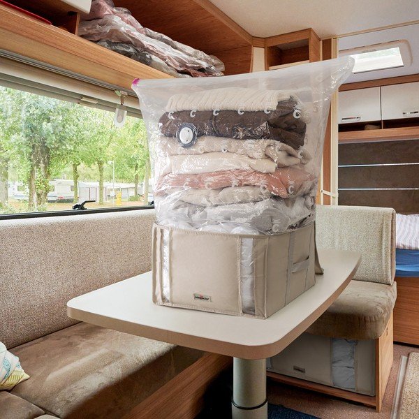 Vakuuma tekstila drēbju uzglabāšanas kaste 42x40x25 cm Life – Compactor-image-1