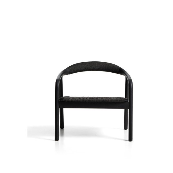 Melns koka/bez mīkstās apdares atpūtas krēsls Derile – Kave Home-image-4
