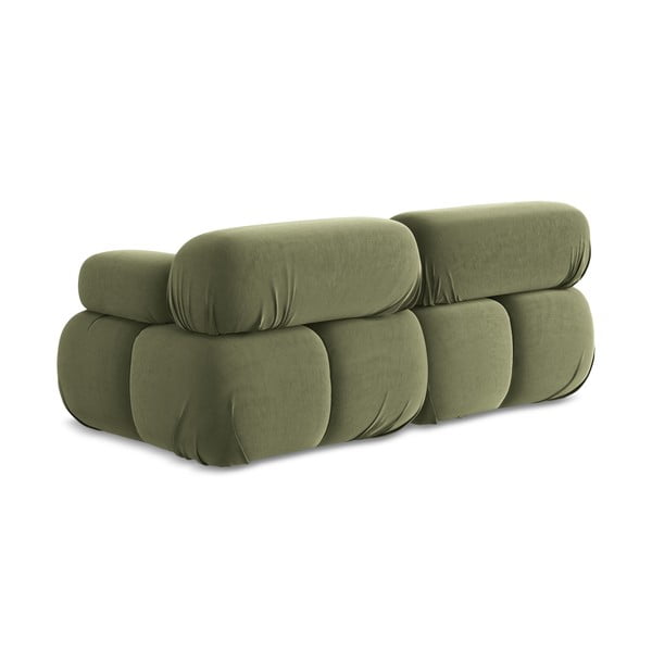Gaiši zaļš samta modulārais dīvāns 190 cm Lokua – Makamii-image-4