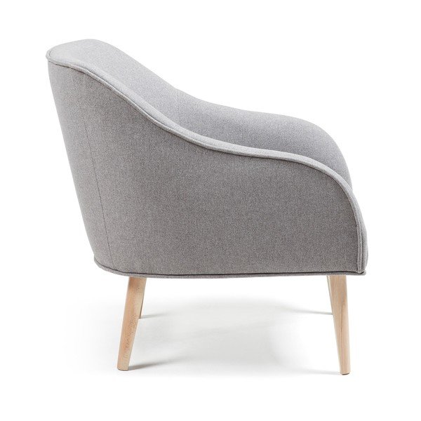 Pelēks atpūtas krēsls Kave Home Lobby-image-2