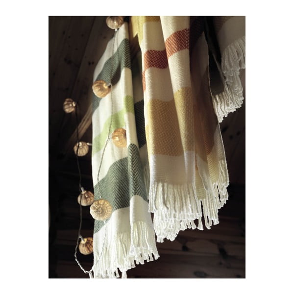 Balts ar brūnu pleds ar kokvilnu Euromant Granite, 140 x 160 cm-image-3