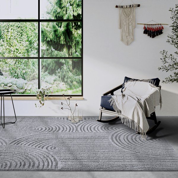 Pelēks paklājs 200x280 cm Chappe Light Grey – Elle Decoration-image-1