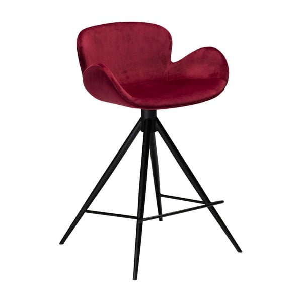 Tumši sarkans eko ādas bāra krēsls DAN-FORM Denmark Gaia, augstums 87 cm