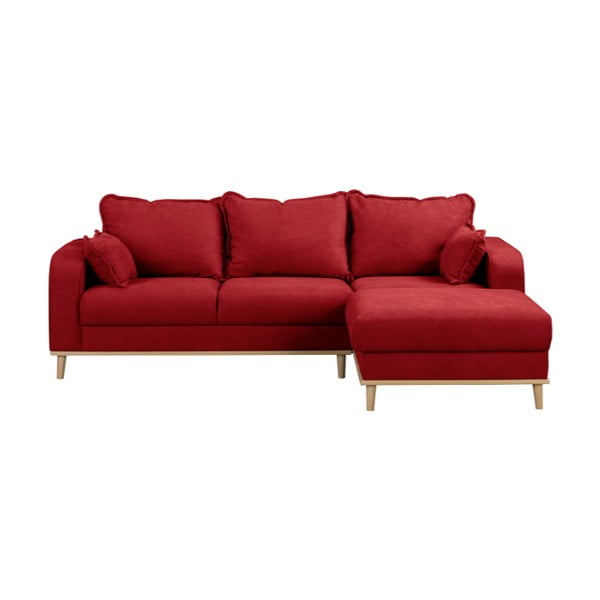 Sarkans stūra dīvāns (labais stūris) Beata – Ropez