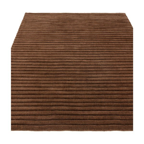 Tumši brūns ar rokām darināts vilnas paklājs 160x230 cm – Asiatic Carpets-image-1