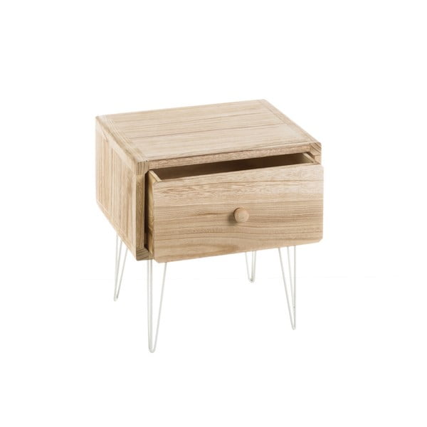 Dabīga toņa eksotiskās koksnes masīvkoka naktsskapītis Natural Way – Casa Selección-image-2