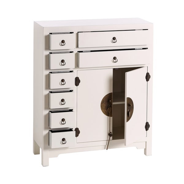 Balta augsta kumode 73x90 cm Oriente – Ixia-image-2