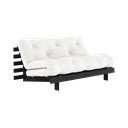 Krēmkrāsas salokāms dīvāns 160 cm Roots Black Night – Karup Design