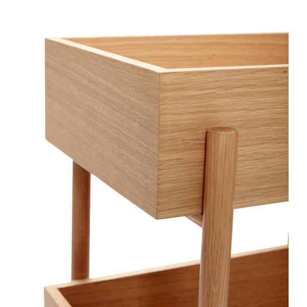 Dabīga toņa ozola masīvkoka konsoles galds 34x43 cm Stack – Hübsch-image-2