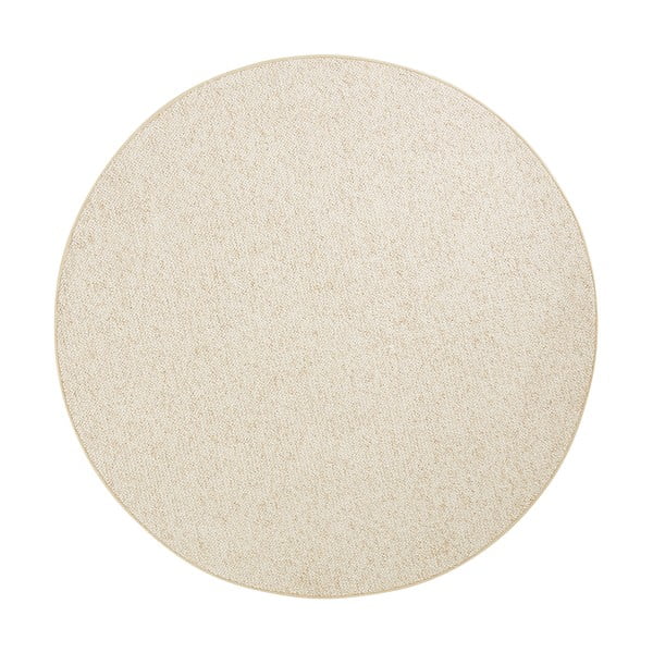 Krēmkrāsas apaļš paklājs ø 200 cm Wolly – BT Carpet