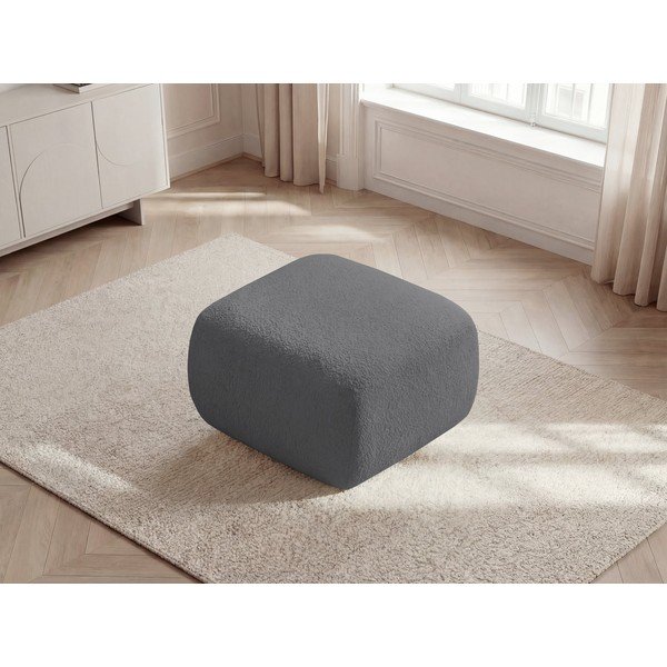 Pelēks kāju soliņš no buklē auduma Montaigne – Bobochic Paris-image-4