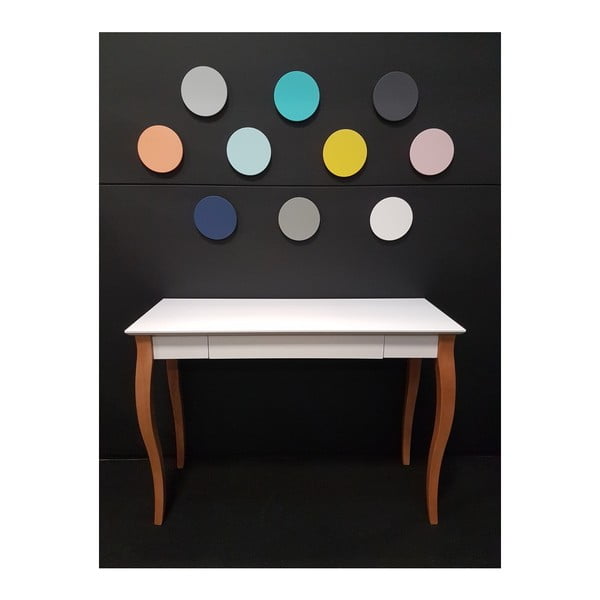 Balts rakstāmgalds Ragaba Lillo, garums 105 cm-image-1