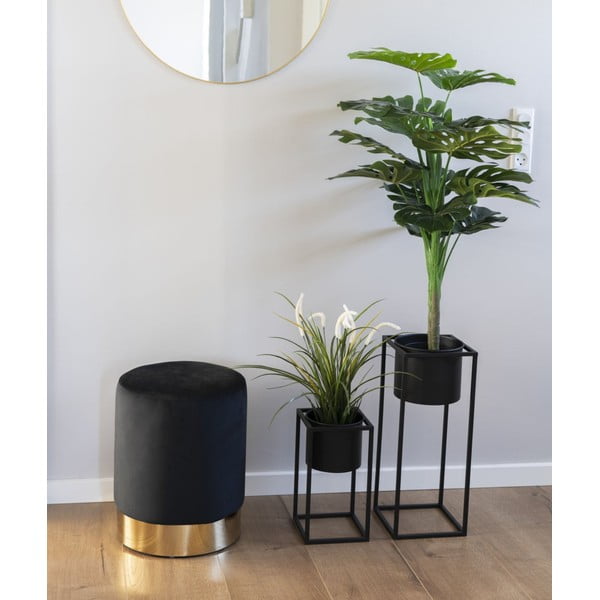 2 melnu metāla puķu podu komplekts House Nordic Marla-image-1