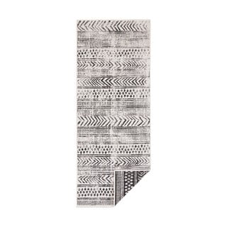 Melns un krēmkrāsas āra paklājs NORTHRUGS Biri, 80 x 250 cm
