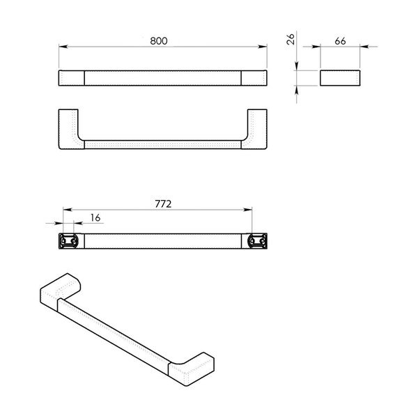 Balts metāla sienas dvieļu turētājs Gedy Pirenei – Sapho-image-1