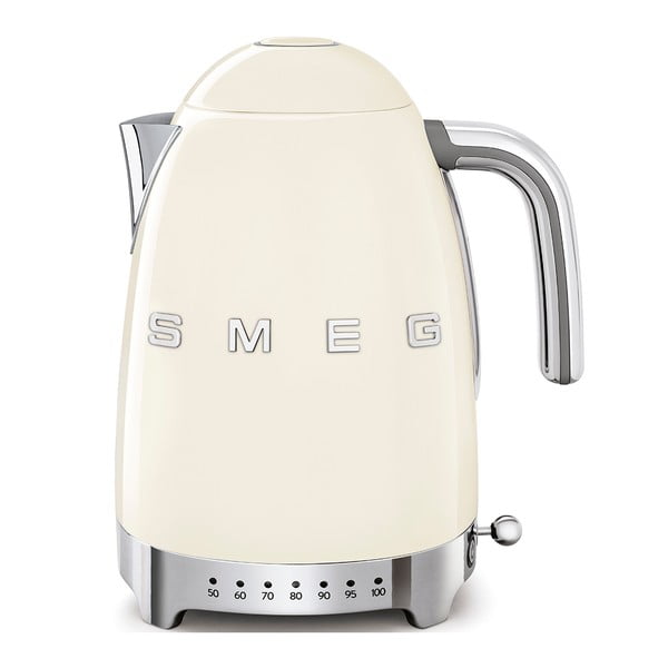 Krēmkrāsas nerūsējošā tērauda elektriskā tējkanna 1,7 l Retro Style – SMEG