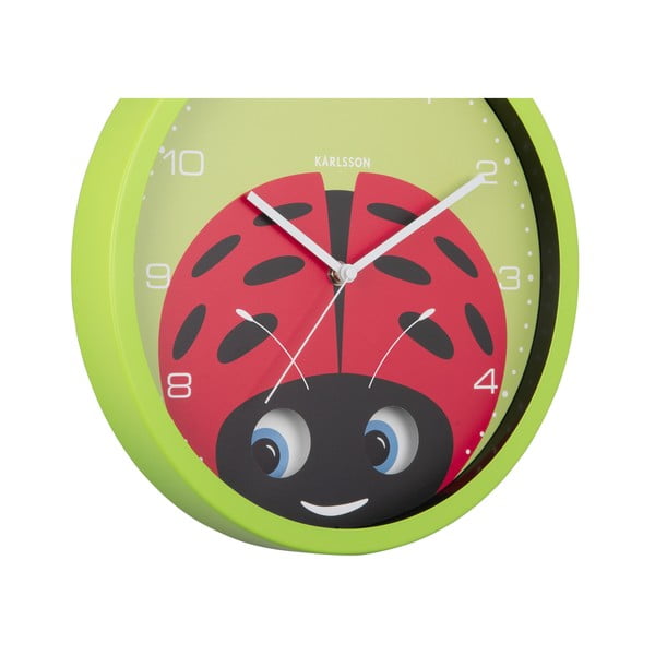 Bērnu pulkstenis ø 31 cm Peekaboo Ladybug – Karlsson-image-3
