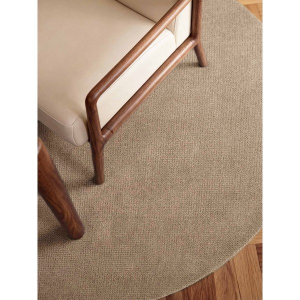 Bēšs ar rokām darināts vilnas apaļš paklājs ø 200 cm Greenwich – Ted Baker-image-1