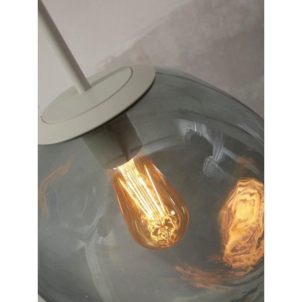 Pelēka piekaramā lampa ar stikla abažūru ø 12 cm Helsinki – it's about RoMi-image-4