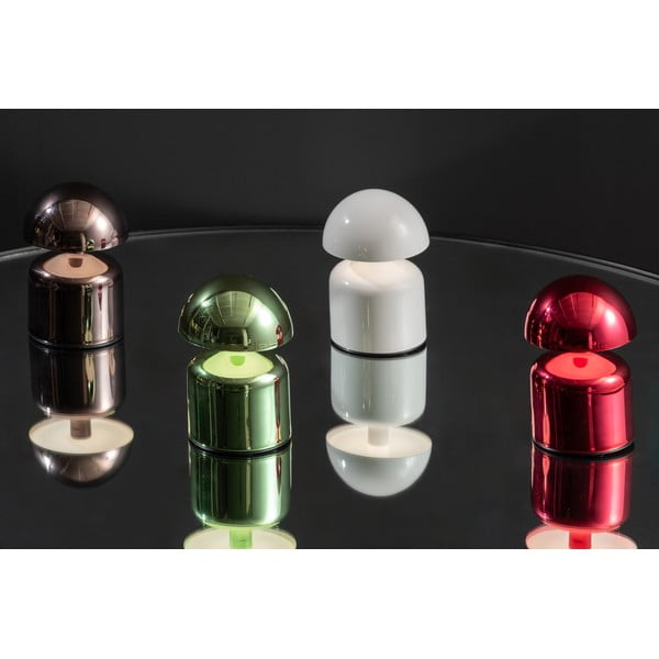 Balta LED galda lampa ar metāla abažūru (augstums 14 cm) Impetu – Leitmotiv-image-1