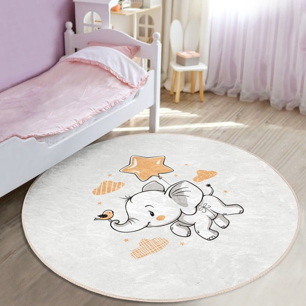 Krēmkrāsas bērnu paklājs ø 100 cm Comfort – Mila Home-image-1