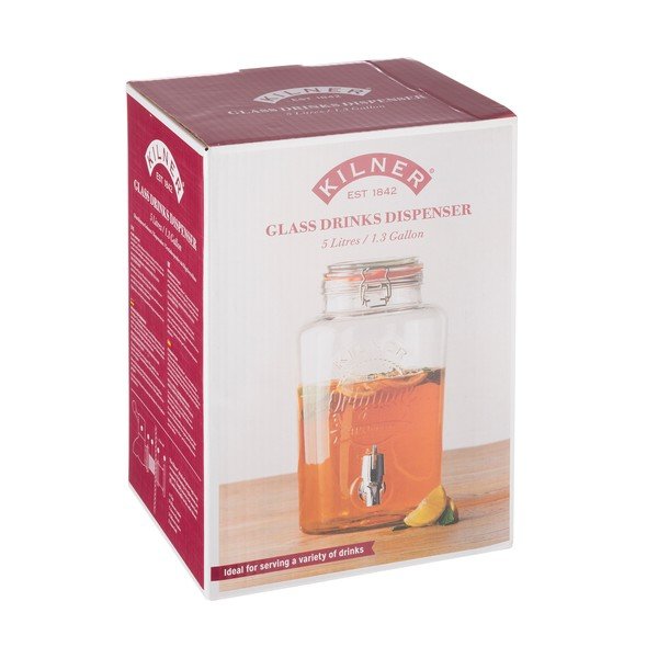 Stikla dzērienu dozators ar krānu Kilner Original, 5 l-image-1