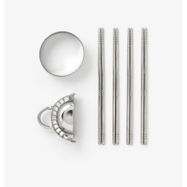 Bēšs nerūsējošā tērauda irbulīšu komplekts 4 personām The Essentials - Dumpling Tools – Printworks-image-3