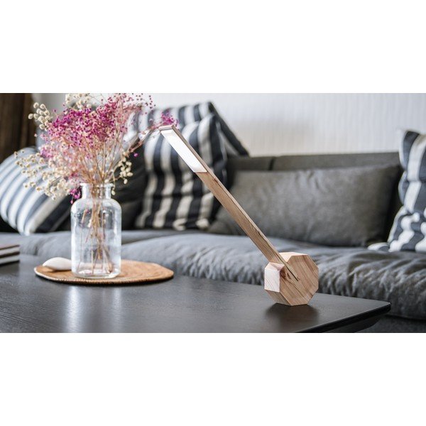 Gaiši brūna LED galda lampa (augstums 38 cm) Octagon One – Gingko-image-1