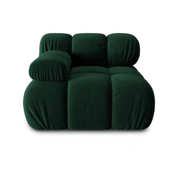 Zaļš samta modulārais dīvāns (ar kreiso stūri) Bellis – Micadoni Home
