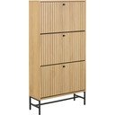 Dabīga toņa atverams apavu plaukts ar ozolkoka imitāciju 72x140x25 cm Albany  – Actona