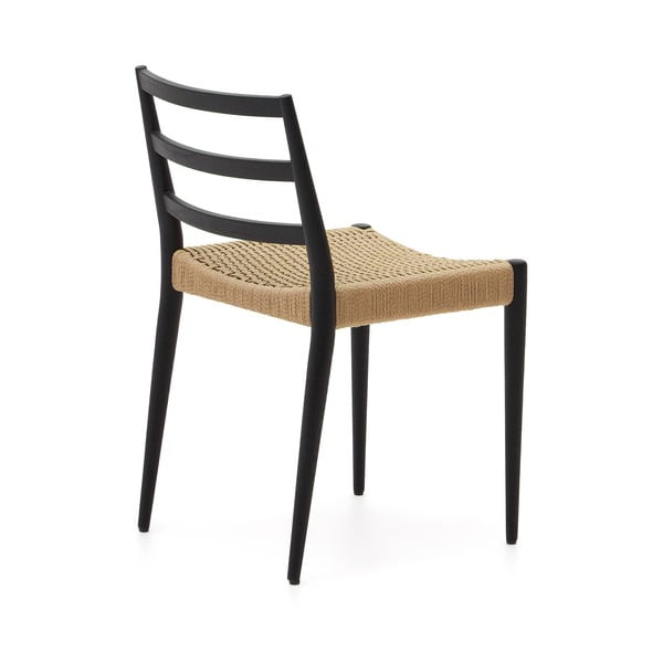 Melni/dabīga toņa ozola masīvkoka pusdienu krēsli (2 gab.) Analy – Kave Home-image-4