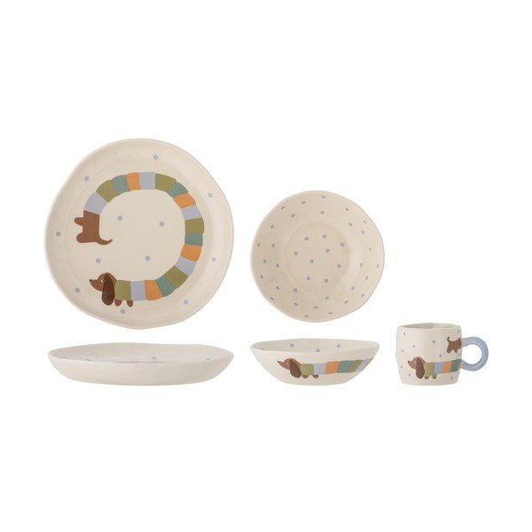 Akmensmasas bērnu pusdienu komplekts (3 gab.) Charlie – Bloomingville Mini-image-2