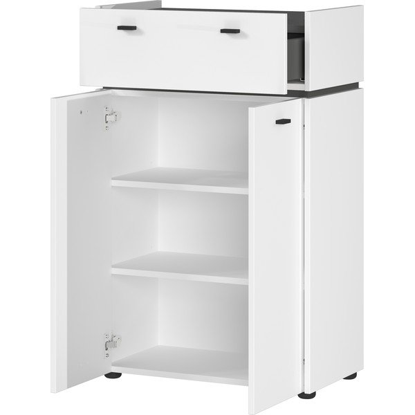 Balts augsts vannas istabas skapītis 60x96 cm Modesto – Germania-image-2