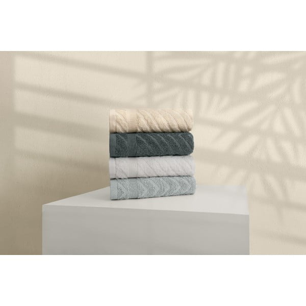 Dzelteni/pelēki frotē kokvilnas dvieļi (4 gab.) 50x90 cm – Foutastic-image-1