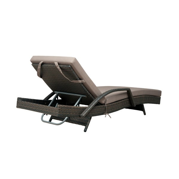 Brūns/bēšs mākslīgās rotangpalmas dārza zvilnis Redondo – Unique Furniture-image-4