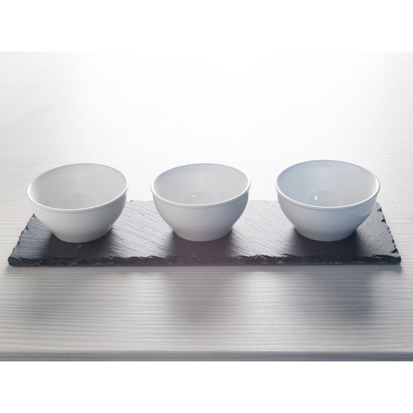 3 baltu porcelāna mērču trauku komplekts ar pamatni Mikasa-image-1