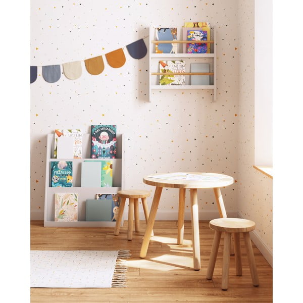 Balts bērnu grāmatu plaukts 59,5x69,5x23 cm Adiventina – Kave Home-image-3