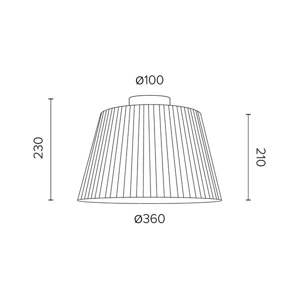 Krēmkrāsas griestu lampa Sotto Luce KAMI CP, ⌀ 36 cm-image-1