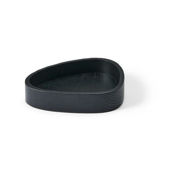 Melna dekoratīva koka uzglabāšanas kaste 14x12,5x3 cm Curve S – LIND DNA