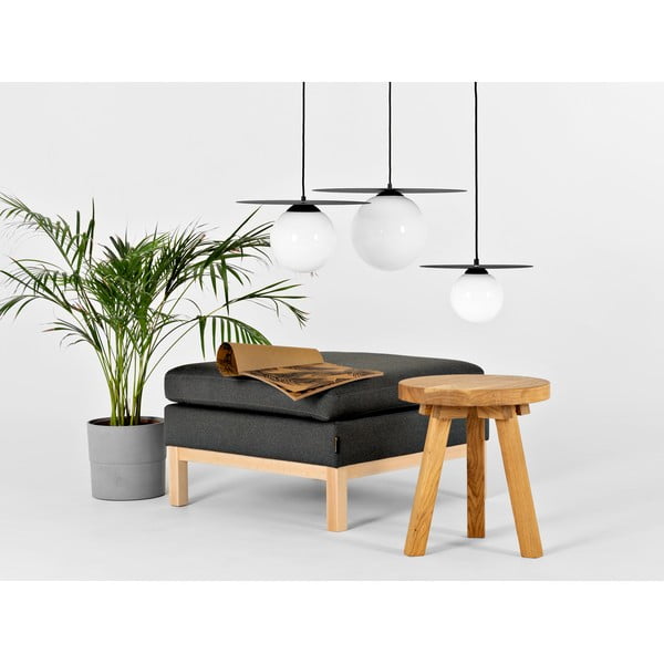 Melna piekaramā lampa ar stikla abažūru ø 40 cm Skiva Ball – CustomForm-image-2