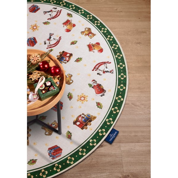 Zaļš apaļš paklājs ar Ziemassvētku motīvu ø 150 cm Green Christmas – Villeroy&Boch-image-3