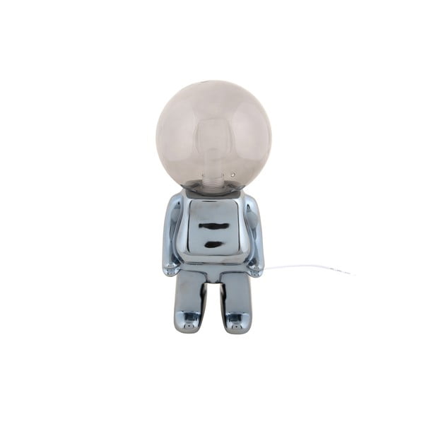 Pelēka LED galda lampa ar regulējamu spilgtumu ar stikla abažūru (augstums 27 cm) Ross – Leitmotiv-image-2