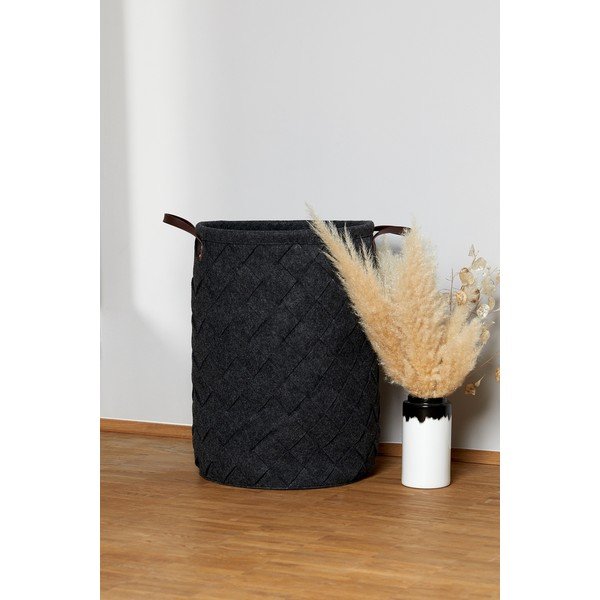 Melns veļas grozs Wenko Trovo, tilpums 75 l-image-1