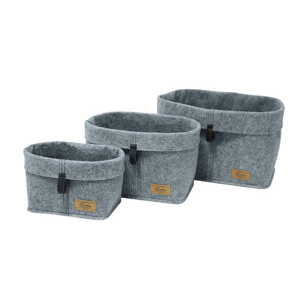 Pelēks auduma grozs Wenko Felt, 24 x 16 cm-image-4